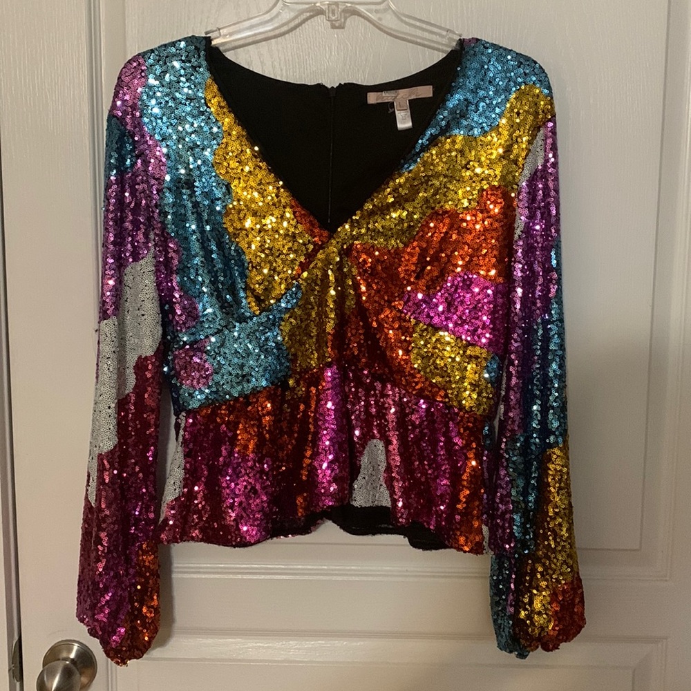 Free People Hutch Sequined Top